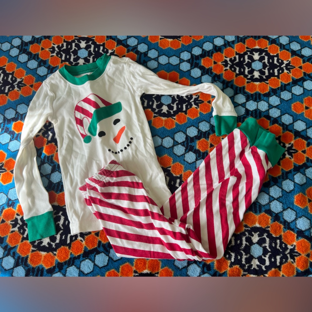 Gymboree Christmas Cotton Snowman Pajamas